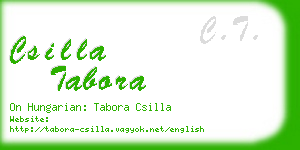 csilla tabora business card